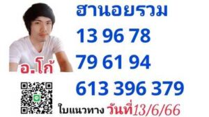 หวยฮานอยวันนี้ 13/6/66 ชุดที่ 3