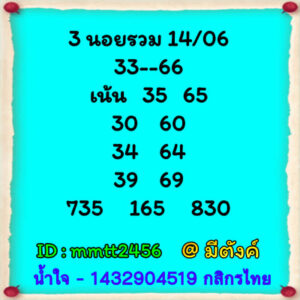 หวยฮานอยวันนี้ 14/6/66 ชุดที่ 9