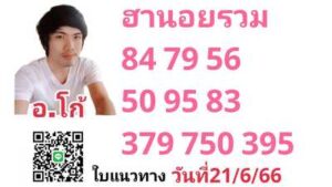 หวยฮานอยวันนี้ 21/6/66 ชุดที่ 1