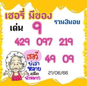 หวยฮานอยวันนี้ 21/6/66 ชุดที่ 3