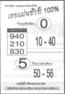 เลขแม่นชัวร์ 31/7/66