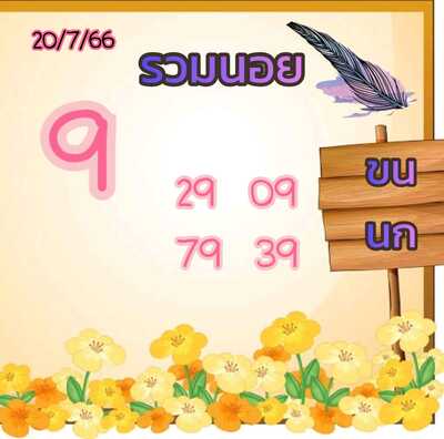 หวยฮานอยวันนี้ 20/7/66 ชุดที่ 2