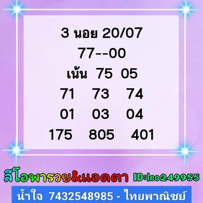 หวยฮานอยวันนี้ 20/7/66 ชุดที่ 8