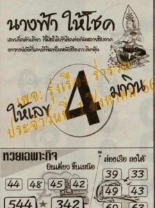 หวยนางฟ้าให้โชค 1/9/66