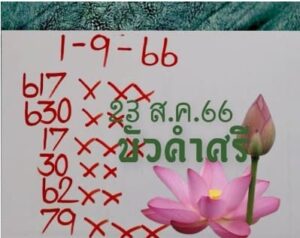 หวยบัวคำศรี 1/9/66