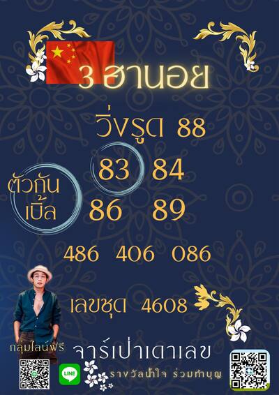 หวยฮานอยวันนี้ 16/8/66 ชุดที่ 2