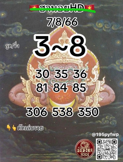 หวยฮานอยวันนี้ 7/8/66 ชุดที่ 5