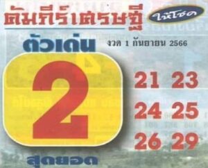 หวยคัมภีร์เศรษฐี 1/11/66