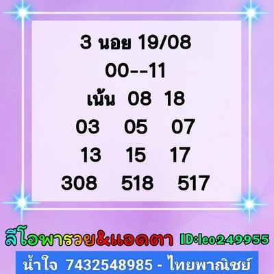 หวยฮานอยวันนี้ 19/9/66 ชุดที่ 9