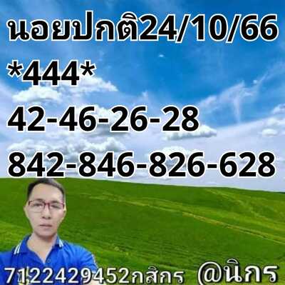 หวยฮานอยวันนี้ 24/10/66 ชุดที่ 1