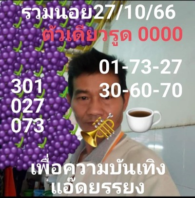 หวยฮานอยวันนี้ 27/10/66 ชุดที่ 10