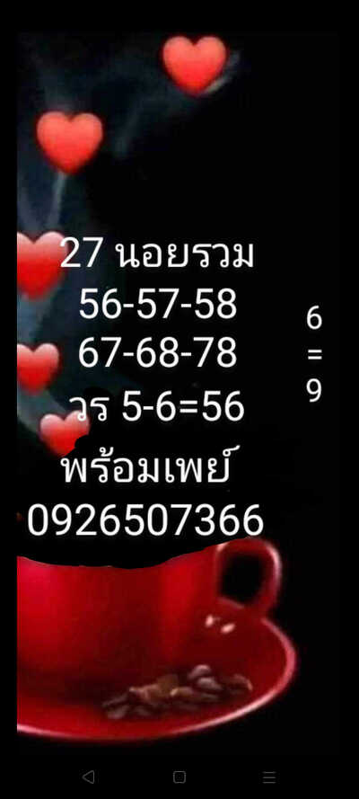 หวยฮานอยวันนี้ 27/10/66 ชุดที่ 7