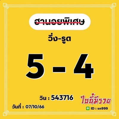 หวยฮานอยวันนี้ 7/10/66 ชุดที่ 4