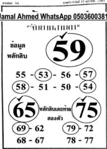 หวยจับยามสามตา 17/1/67