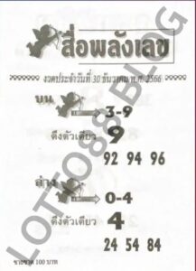 หวยสื่อพลังเลข 30/12/66