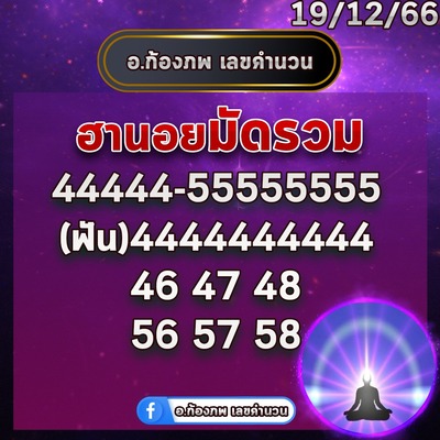 หวยฮานอยวันนี้ 19/12/66 ชุดที่ 3