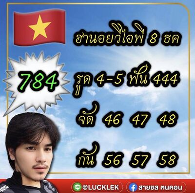 หวยฮานอยวันนี้ 8/12/66 ชุดที่ 2