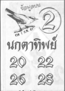 หวยนกตาทิพย์ 1/2/67