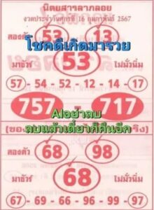 หวยนิตยสารลาภลอย 16/2/67