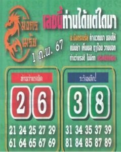 หวยมังกรเมรัย 1/2/67