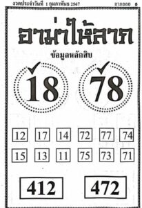 หวยอาม่าให้ลาภ 1/2/67