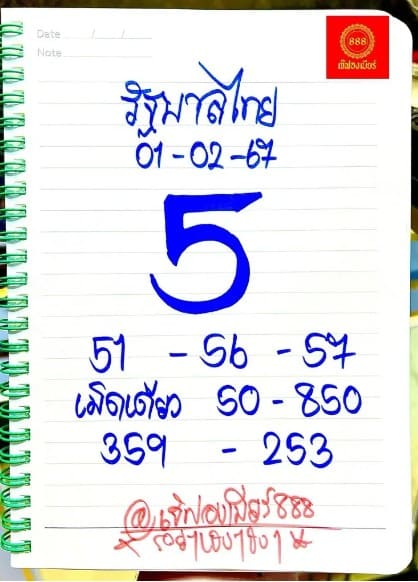 หวยเจ๊ฟองเบียร์ 1/2/67